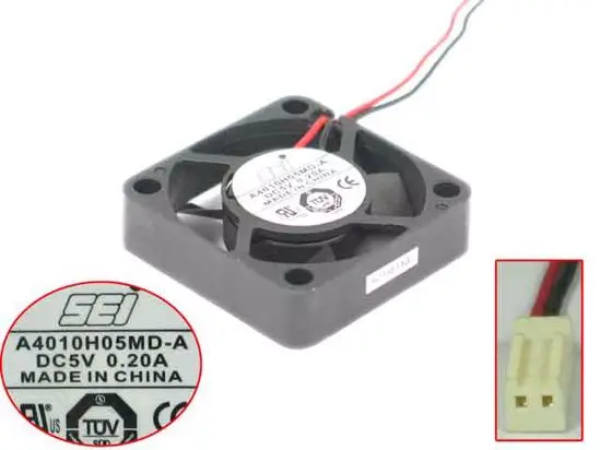 SEI A4010H05MD-A DC 5V 0.20A 40x40x10mm 2-проводной серверный квадратный вентилятор