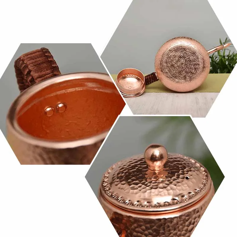 Молотый кофейный чайник из чистой красной меди высшего качества капельный