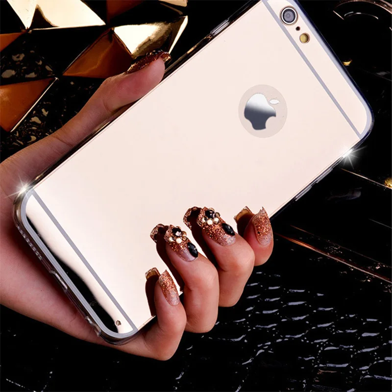 Роскошный зеркальный чехол из ТПУ для iphone X XS Max XR мягкий телефона iPhone 7 8 6 6S Plus 5 5s