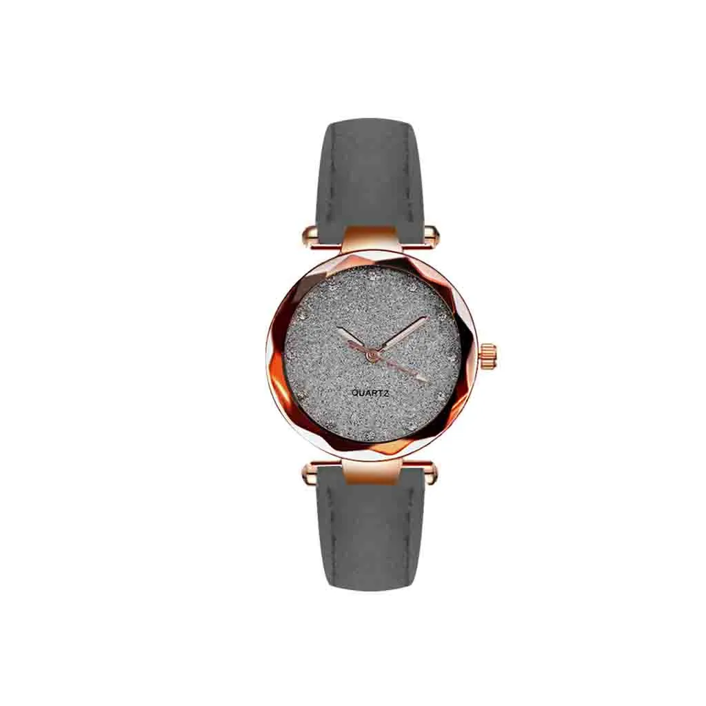 Новые женские часы из розового золота для женщин кварцевые женский кожаный