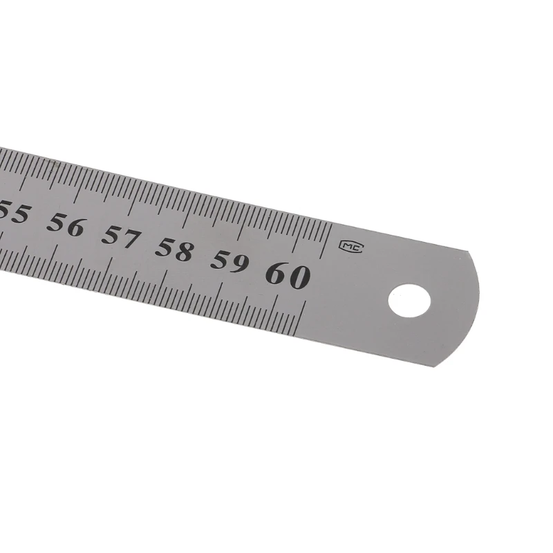 

Stainless Steel Double Side Measuring Straight Edge Ruler 60cm Silver