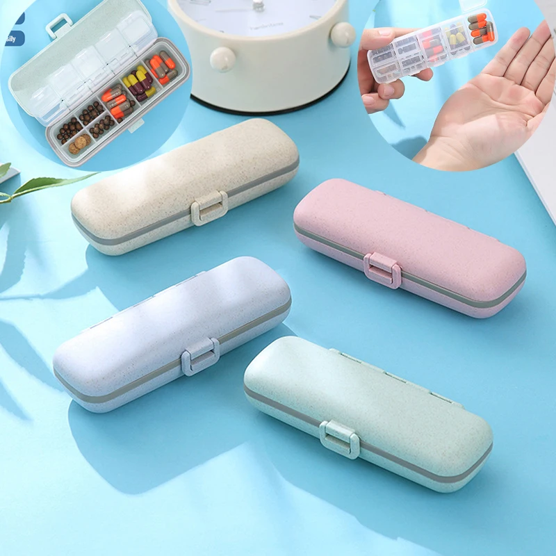 

Портативный дорожный контейнер для таблеток, двухслойный держатель для лекарств и таблеток, Диспенсер, органайзер для лекарств, держатели ...