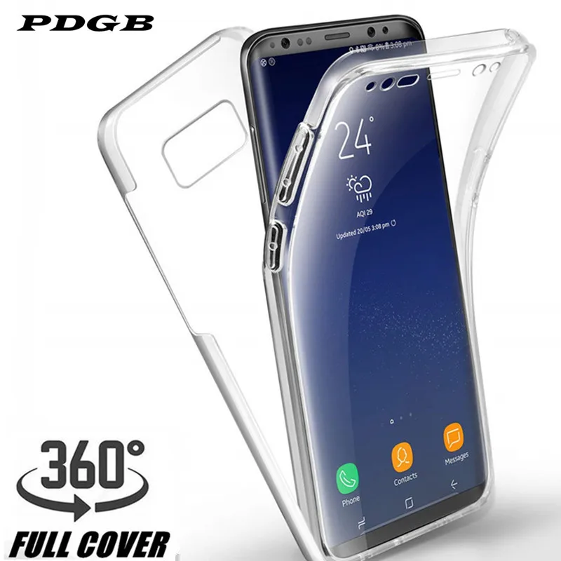 Чехол PDGB для телефона с полным покрытием Samsung Galaxy S10 Plus 5G Note 10 Pro A20E A2 Core прозрачный