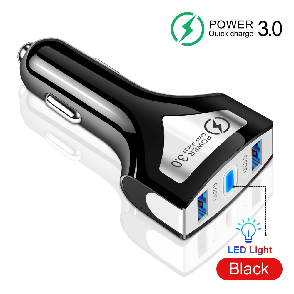 2 Ports QC3.0 Charge Suhach Quick Charge 3,0 USB Автомобильное зарядное устройство для Xiaomi Mi 9 huawei P30 Pro QC3.0 QC 3A быстрая PD автомобильное зарядное устройство для телефона - Тип штекера: 2 Ports QC3.0 Charge