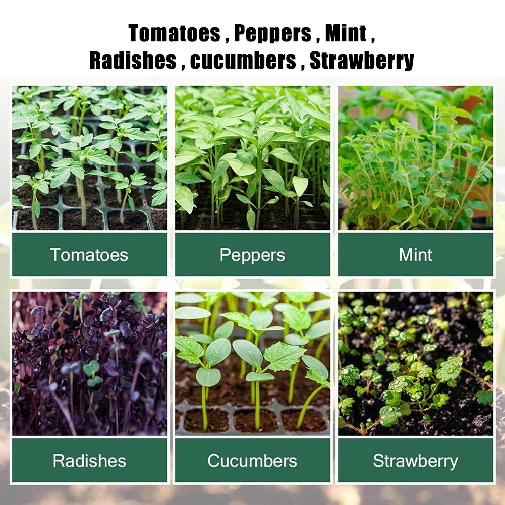 

5pcs 24 Hole Plant Nursery Pot with Lids Seeding Grow Plastic Tray Set Seeding Starter Sprout Planting Plate Box Accessories