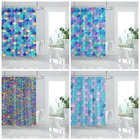 Занавеска для душа, из полиэстера, водонепроницаемая, с 3D-принтом