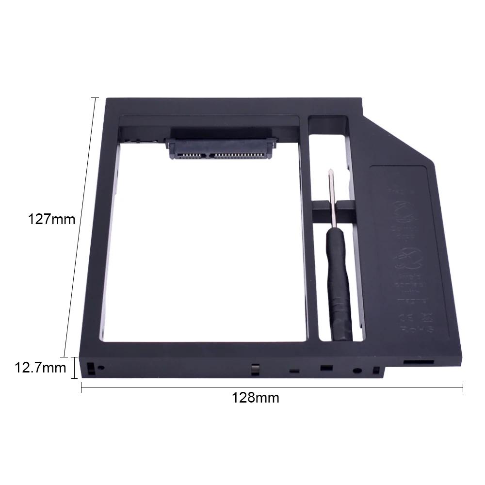 CHIPAL пластик Универсальный SATA 3 0 2nd HDD Caddy 12 7 мм для 2 5 'ƈ ТБ жесткий диск SSD корпус