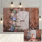 Фон Avezano для фотосъемки с изображением девицы, дня рождения, цветов, деревянных дверей в стиле ретро, свадебный фон для фотостудии, Фотофон