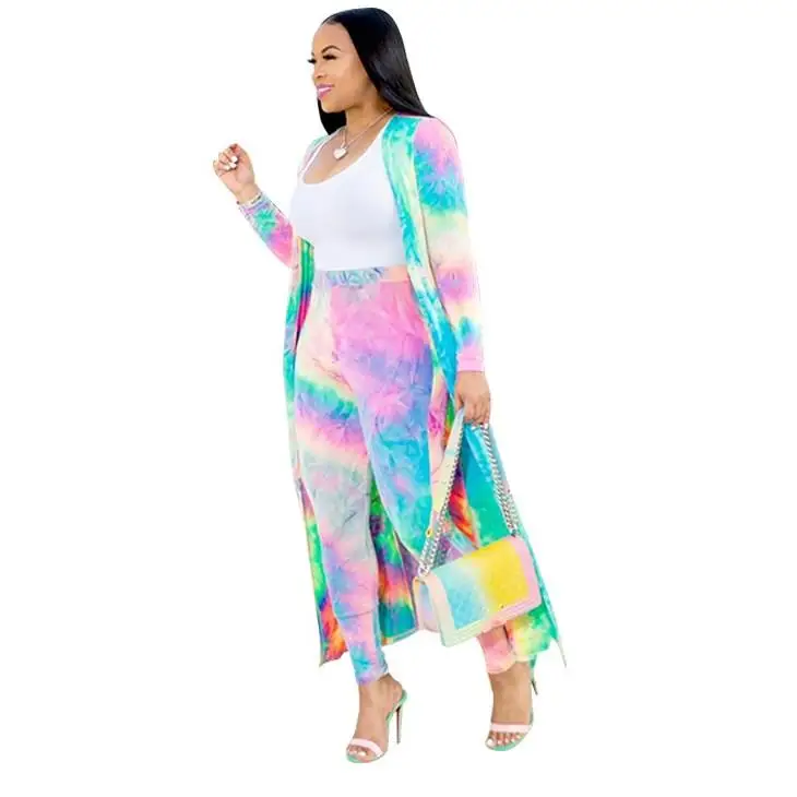 2019 Длинный Кардиган с длинным рукавом и штаны наряды для женщин повседневный