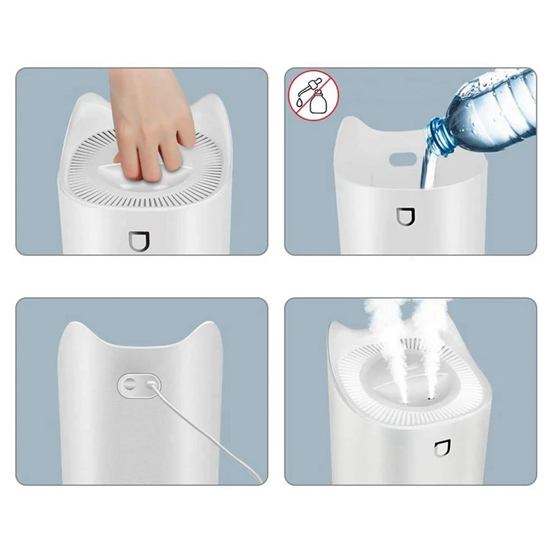 

Cool Mist Humidifier,3.3L Large Water Tank Humidifier for Bedroom,Whisper Quiet Air Humidifier with 2 Nozzle