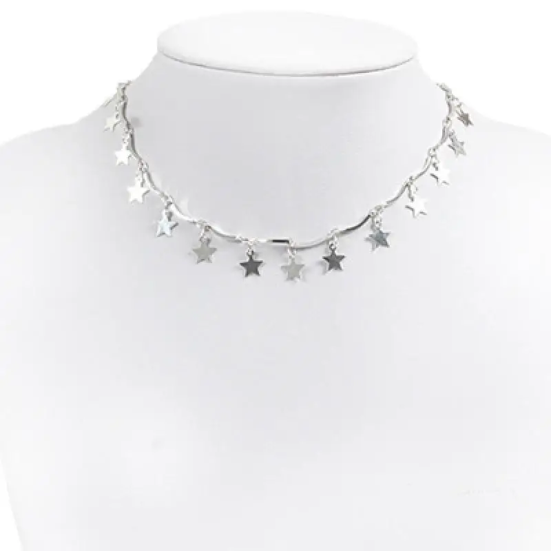 Модное ювелирное женское золотое серебряное ожерелье со звездами Кулон на шею