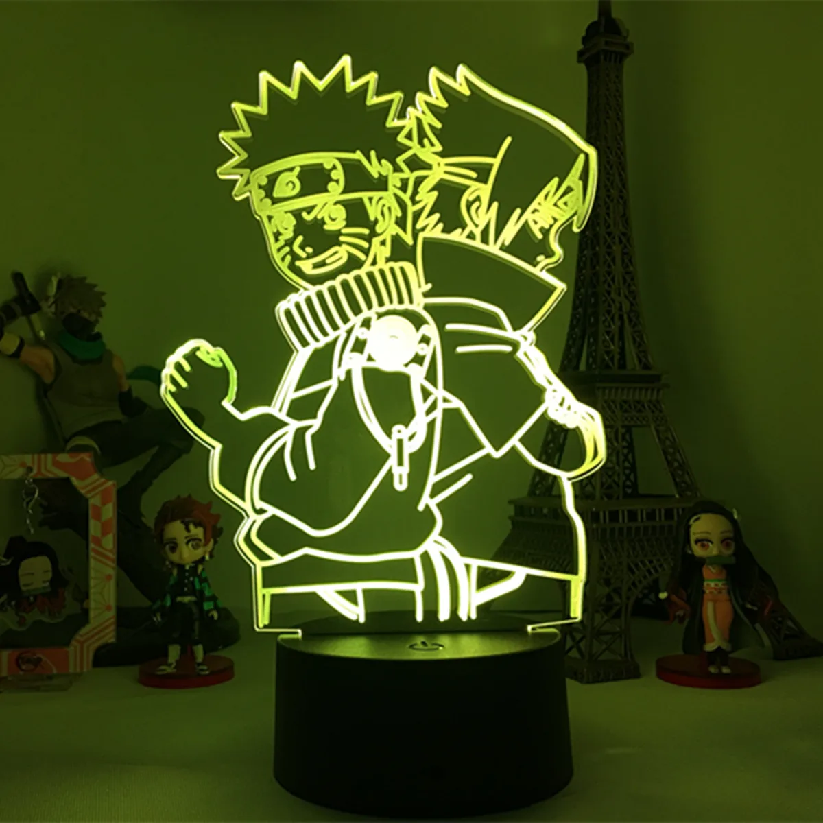 

Uchiha Sasuke Friends 3D Anime Figure Led RGB Illusion Night Lights Birthday Gifts Lava Lamps Manga Peripheral Decor Night Room