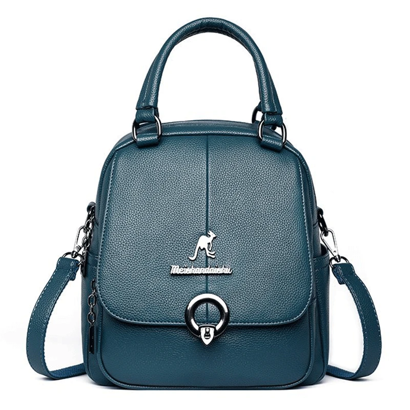 

Multifunctional Backpack Ladies Shoulder Bag Luxury Female Backpacks High Quality School Bags for Girl Sac A Dos Vintage Bagpack