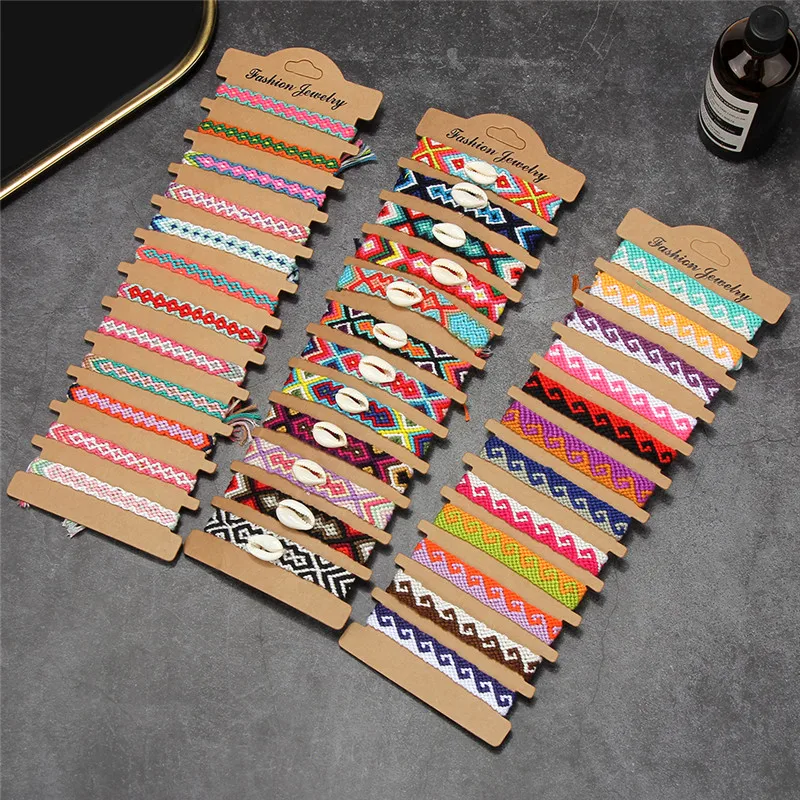 Ручной работы Плетеный богемный браслеты из нержавеющей стали для женщин летние