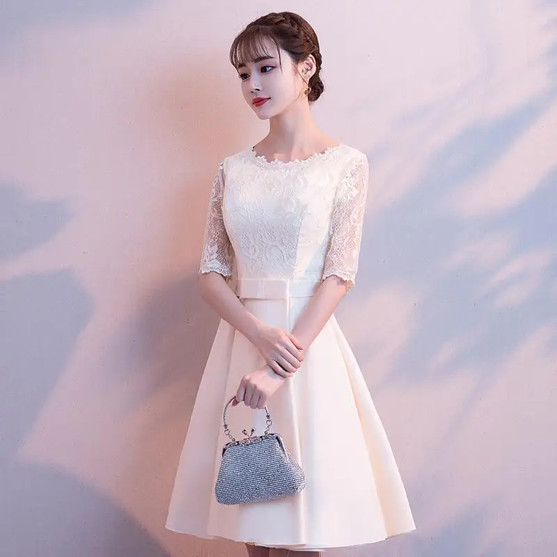 Новинка 2019 вечернее Восточное женское Короткое платье чонсам модное элегантное