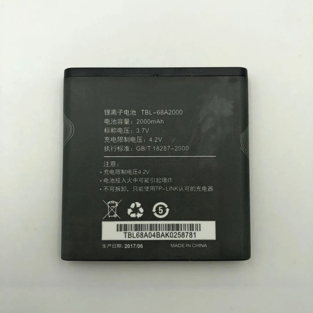 

High Quality 2000mAh TBL-68A2000 Battery For TP-LINK TL-MR11U TL-MR3040 wifi mifi battery