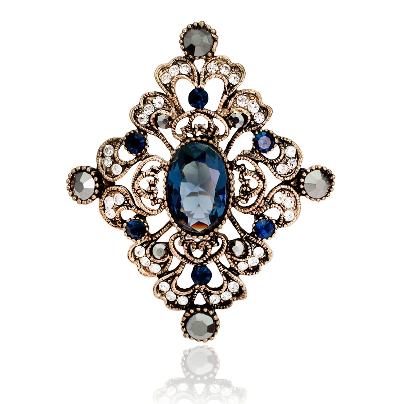 Винтажные геометрические большие зеленые камни фотобулавки Женские аксессуары