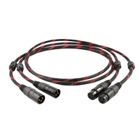 high quality pair a53 5n occ copper xlr balanced audio interconnect cables with xlr plug