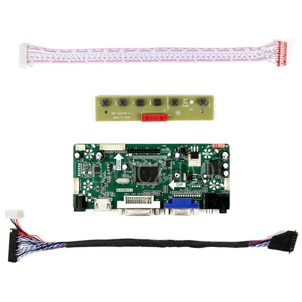 Новая плата управления M.NT68676 набор мониторов для LTN101NT02 HDMI + DVI VGA LCD светодиодный