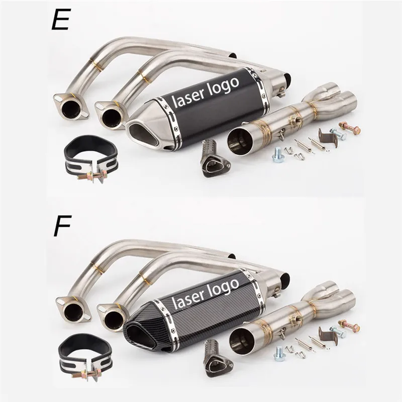 MT-07 Full Set Motorcycle Moto Exhaust Pipe And Link With DB Killer For YAMAH FZ07 MT07 2014 2015 2016 2017 Year | Автомобили и