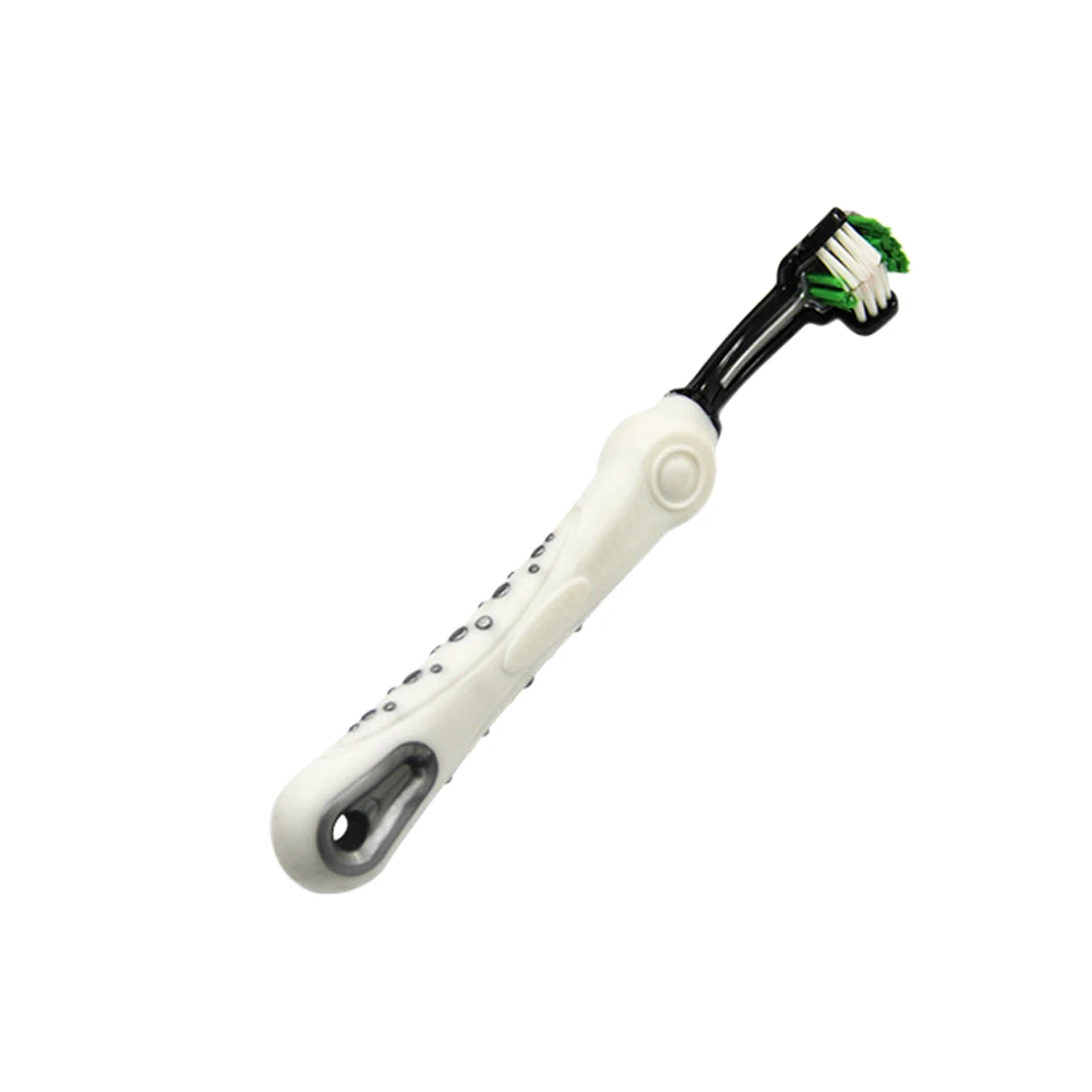 3 сторонняя зубная щетка для собак чистки домашних питомцев уход за полостью рта