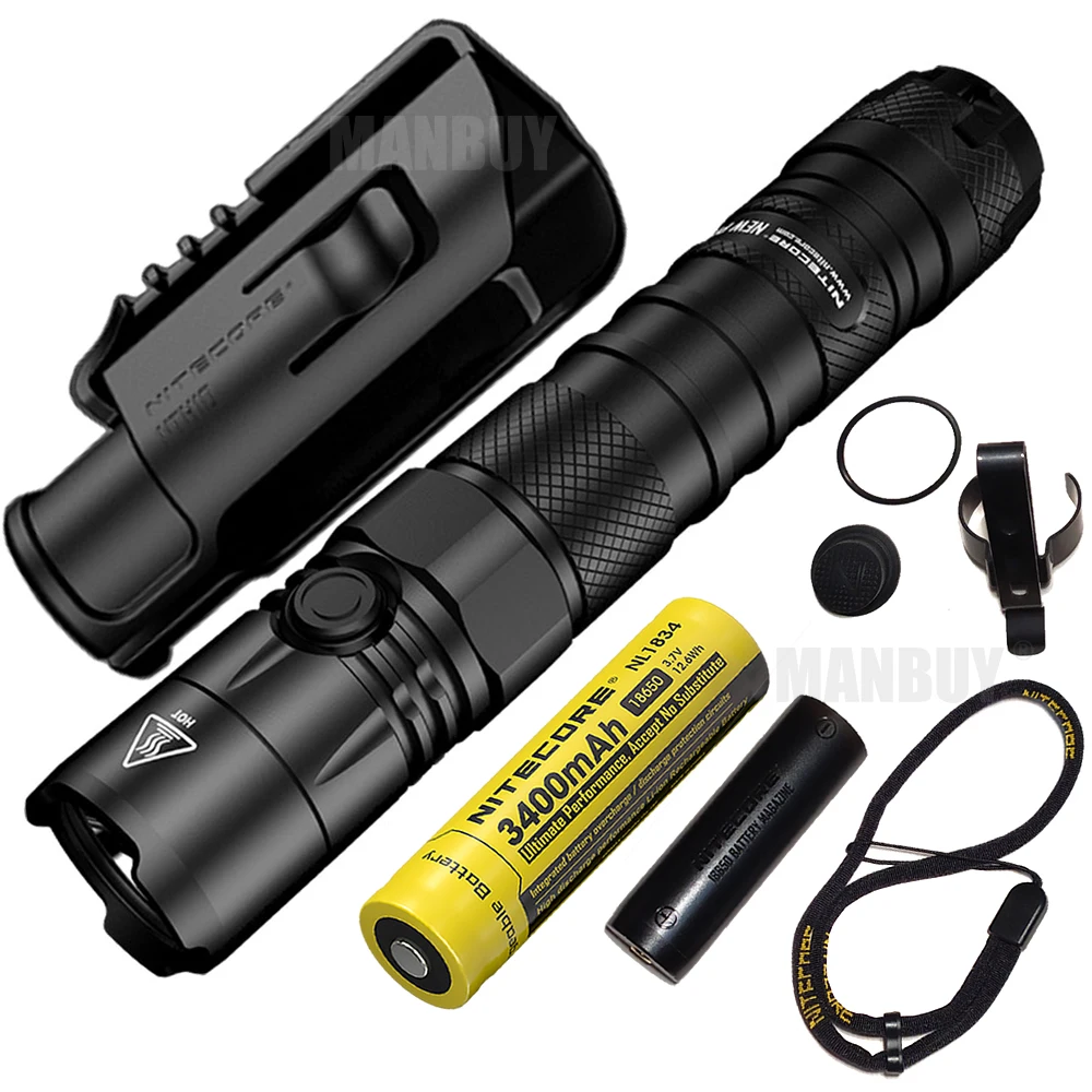 2021 NITECORE Новый P12 фонарик 1200 LMs CREE светодиодный 18650 Перезаряжаемые Батарея кобура
