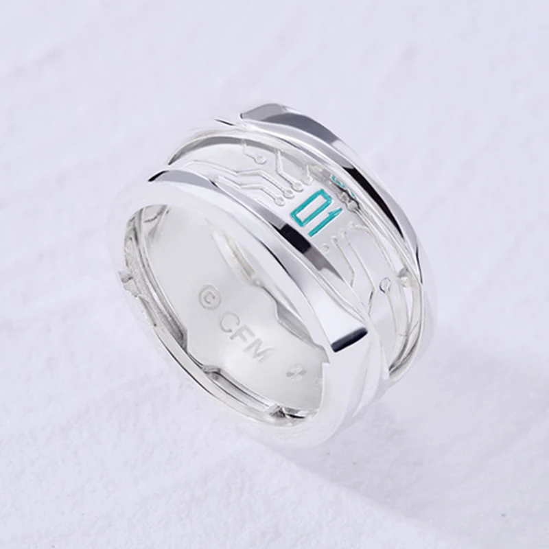 

Official Anime HatsuneMiku 925 Sterling Silver Size 9.5 Finger Ring For Women Men Cosplay Jewelry Accessory Birthday Xmas Gifts