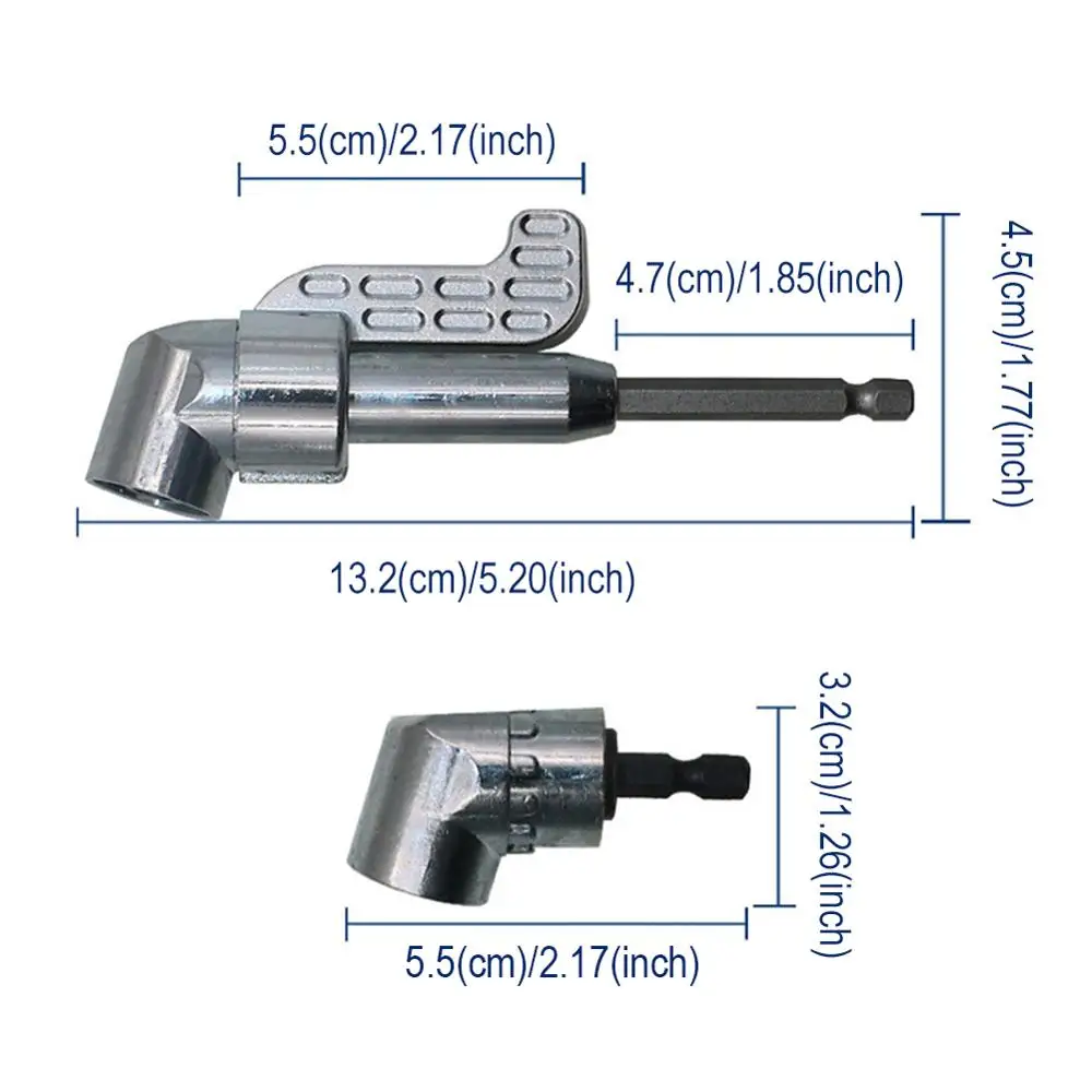 105 Degrees Angle Extension 1/4 Inch Hex Drill Bit Screwdriver Tool Drilling Turning Head Socket Holder Adaptor | Дом и сад