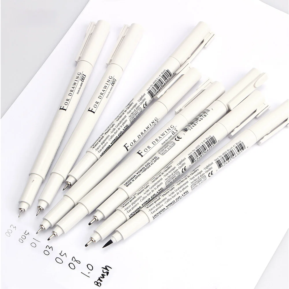 

Sketch Liner/Brush 0.03mm/0.05mm/0.1mm/0.3/0.5/0.8/1.0mm Water Resistant Gundam Drawing Pen Design/Comic Painting Supplies