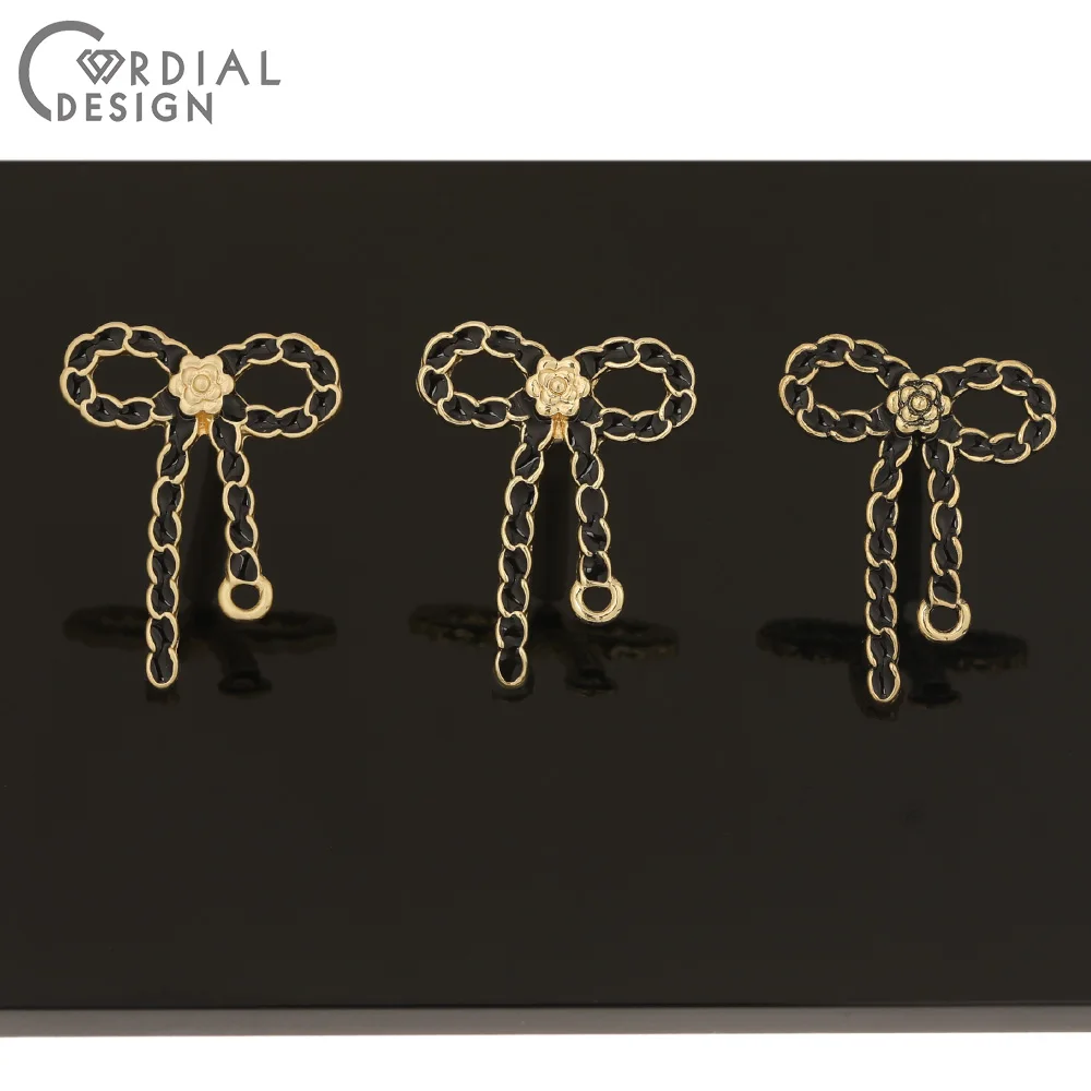 

Cordial Design 50Pcs 20*27MM Jewelry Accessories/Bowknot Shape/Paint Effect/Earrings Stud/Hand Made/Jewelry Findings & Component