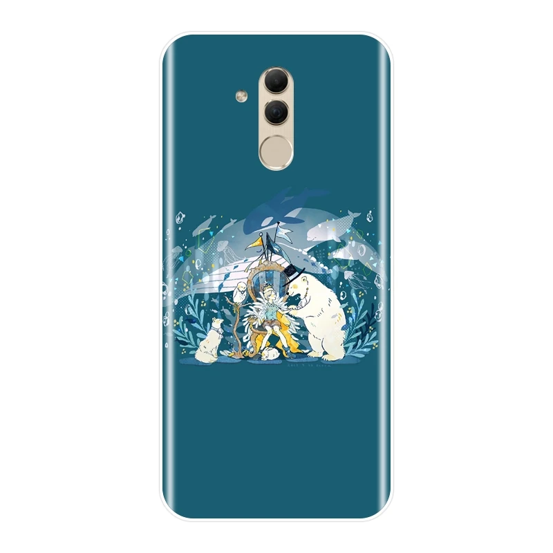 Чехол для телефона с милым пингвином и кроликом белого медведя Huawei Mate 9 10 20 Lite