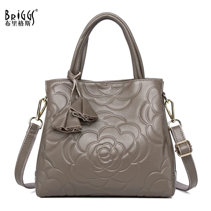 Женская сумка-тоут BRIGGS из натуральной коровьей кожи вместительная сумка на плечо