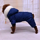 Комбинезоны для собак, аксессуары, товары для щенков, утепленный костюм, большая куртка из хлопка, зимняя одежда для собак