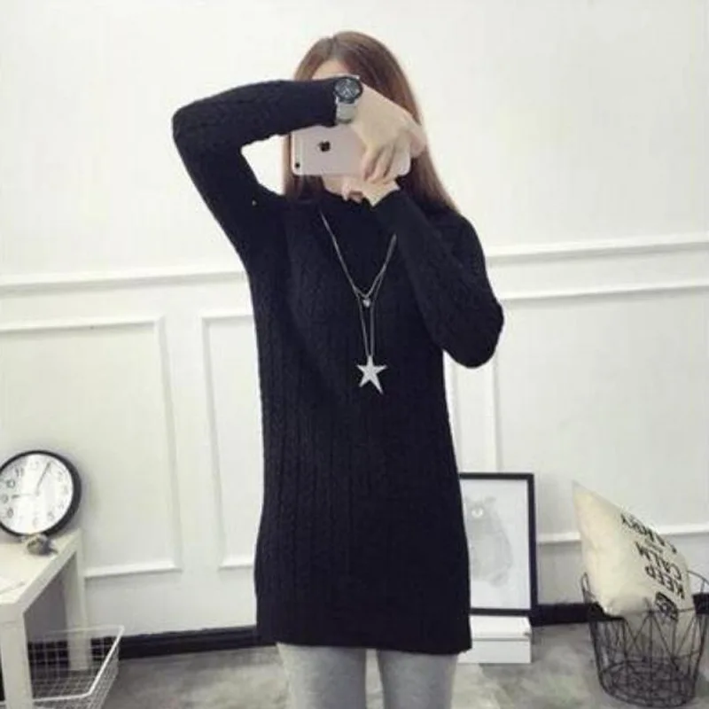 Толстая теплая Женская водолазка 2020 зимние женские свитера и пуловеры вязаный