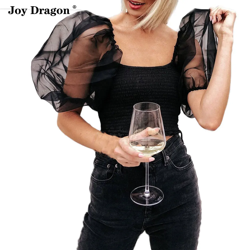 Женский модный свободный дизайнерский топ с фонариками повседневные облегающие