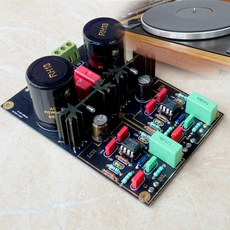 1 шт. аудио двухконтурная мм/MC фонокорректор HIFI усилитель готовая Плата усилителя