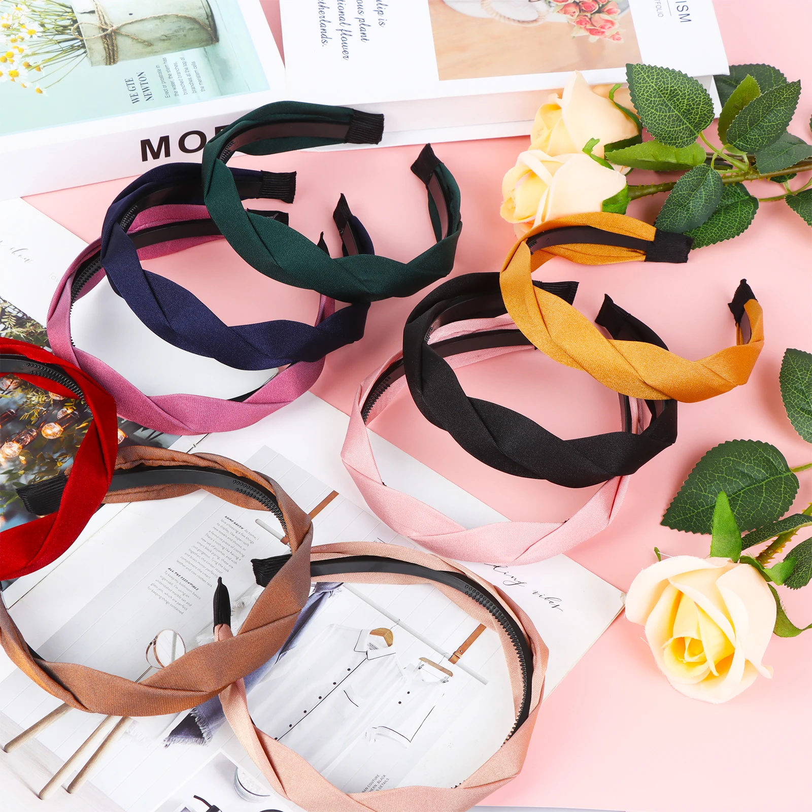 Fashion Lady Hairband Headband Turban for Women Solid Color Wide Hair Hoop Bezel Girls Bands Accessories |