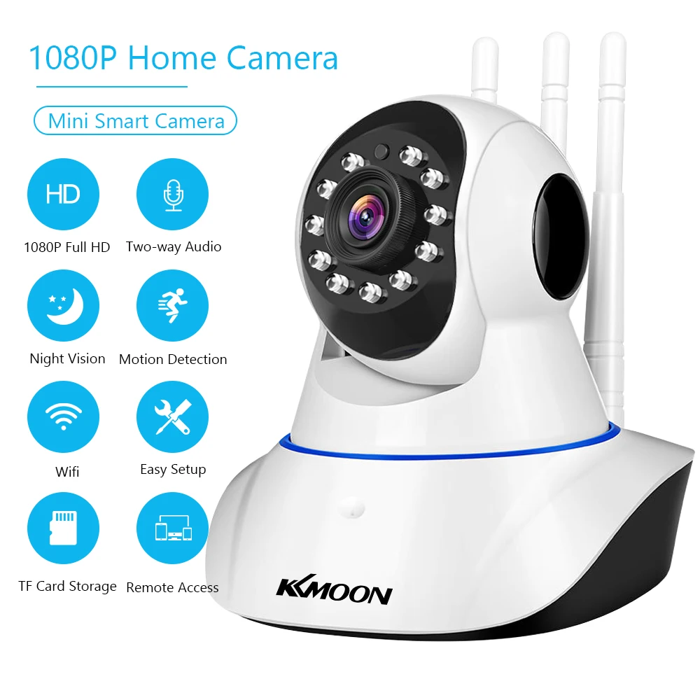

Wi-Fi, 1080P Камера 2MP Беспроводной PTZ Камеры Скрытого видеонаблюдения Камера Видеоняни и радионяни Поддержка Ночное видение двухстороннее ауди...