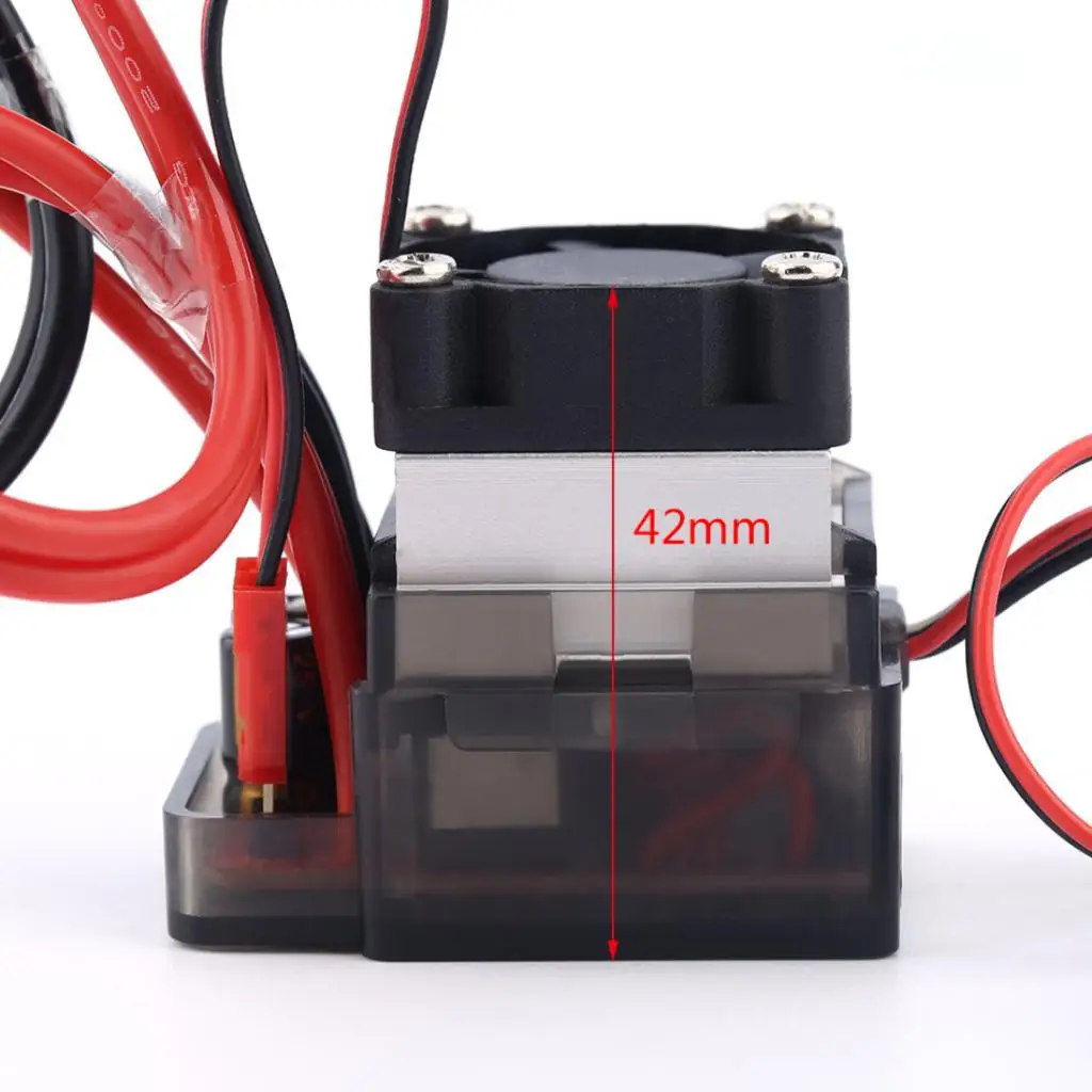 

320A Brushed ESC Speed Control with BEC & Cooling Fan for 1/10 Scale RC Car Crawler Truck Buggy Upgrade Parts