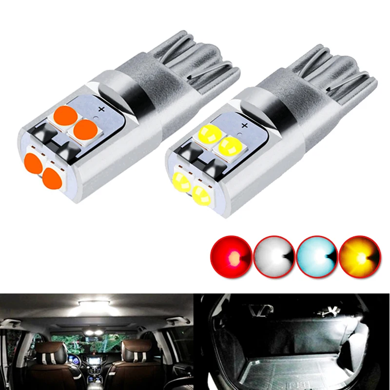 

2PCS T10 W5W Super Bright Wedge Parking Steering Side Light Reading Lamp Bulb Durable And Practical LED Lights
