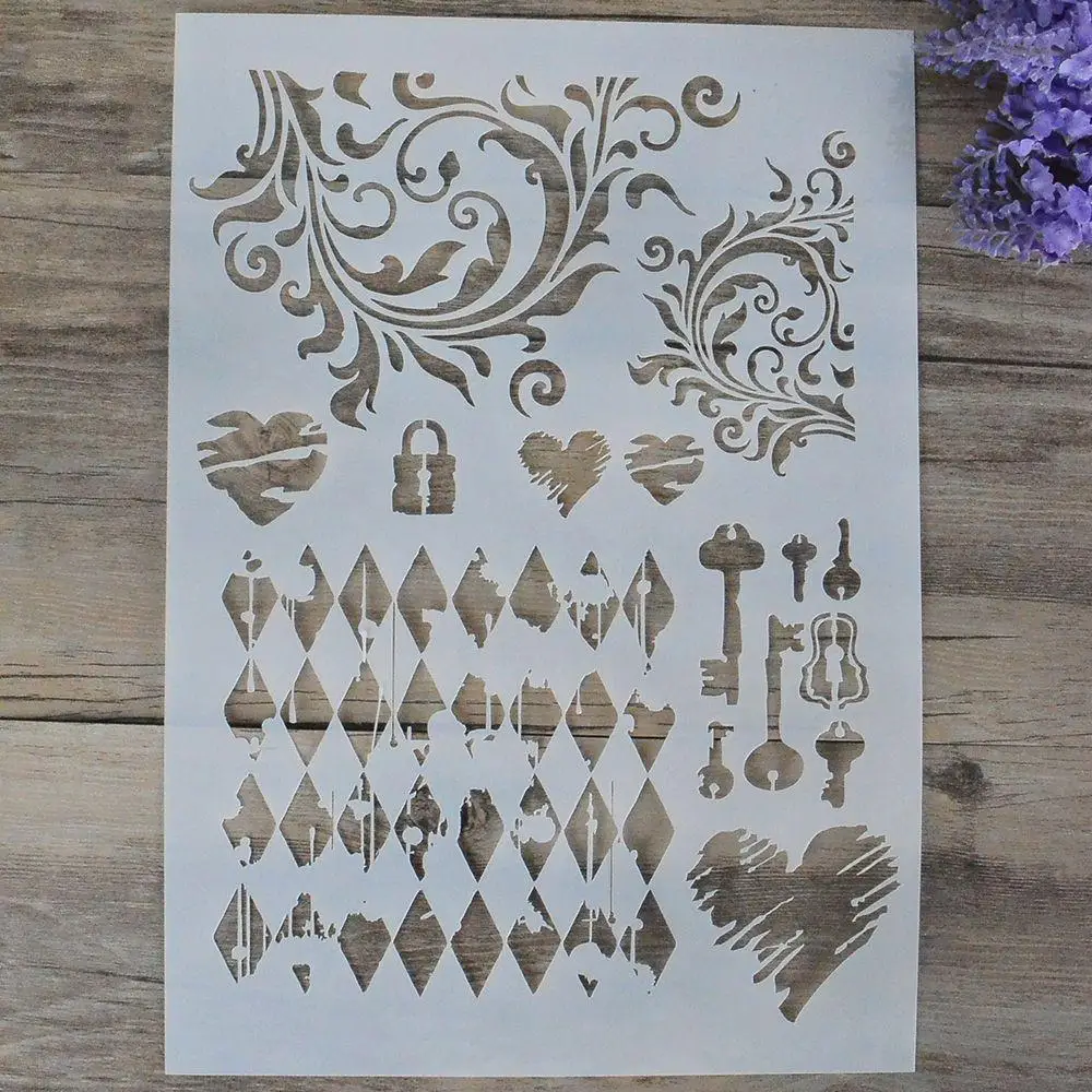 Шаблон для рисования стен штамповочный трафарет | Канцтовары офиса и дома