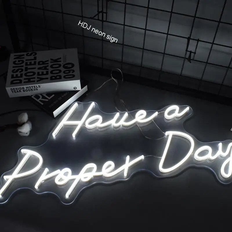 Светодиодный неоновый светильник хорошего дня на заказ визуальный Настенный