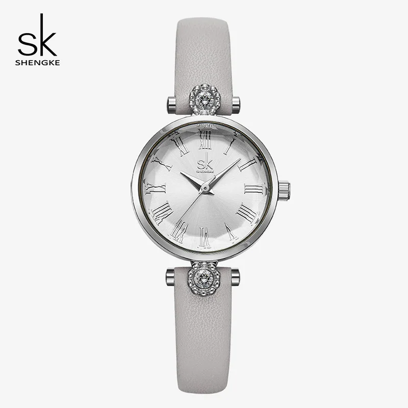 Shengke брендовые новые женские кварцевые часы модные повседневные Стразы наручные
