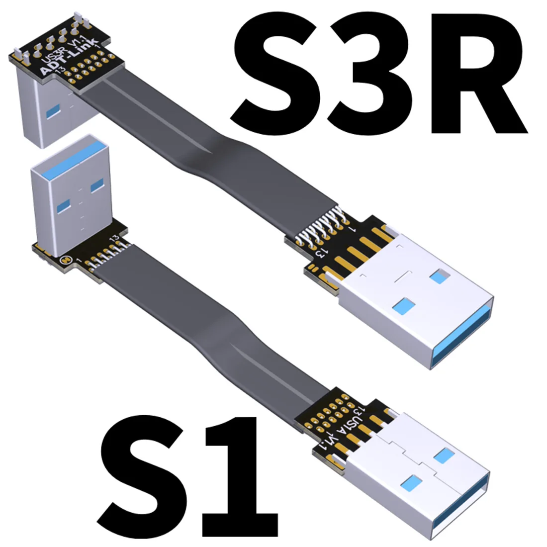 ADT-Link USB 3.0 Cable to Type A Male Extension Super Speed HDD 90/270 degree Angle Up/Down Angled | Компьютеры и офис