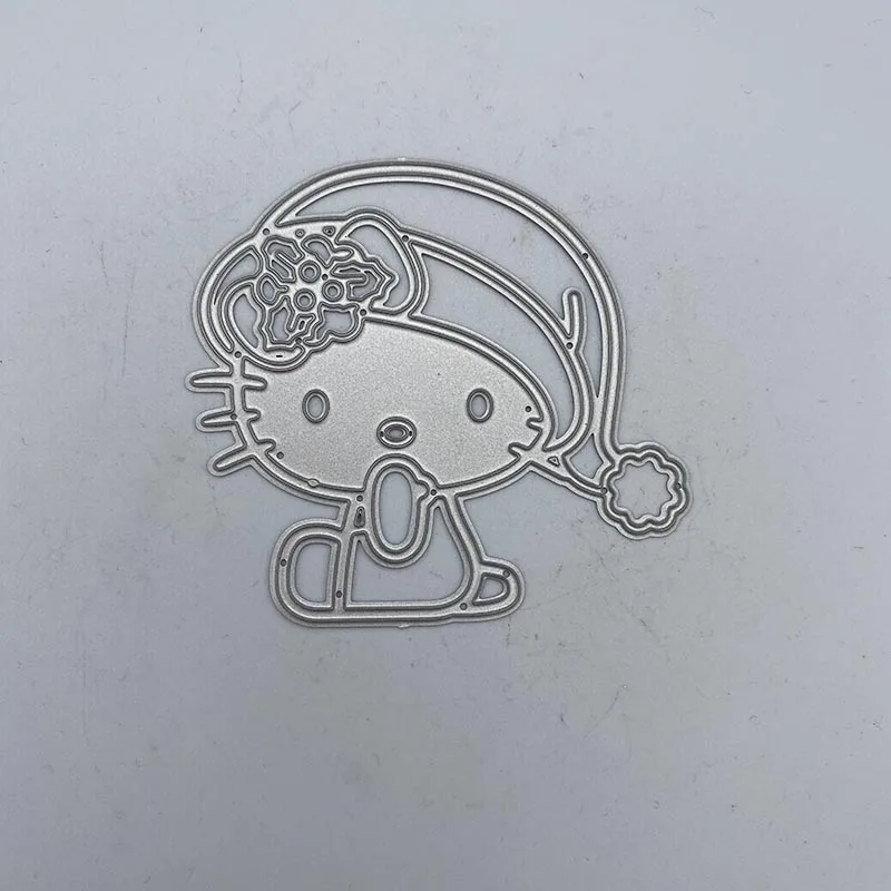 

Metal Cutting Dies Stencil Template Christmas Cat Hat For DIY Scrapbooking Embossing Paper Cards Album Making Craft Dies Cut
