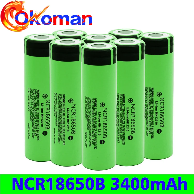 Оригинальная 18650 батарея 3400mah 3,7 v литиевая батарея для NCR18650B 3400mah подходит для аккумулятора фонарика