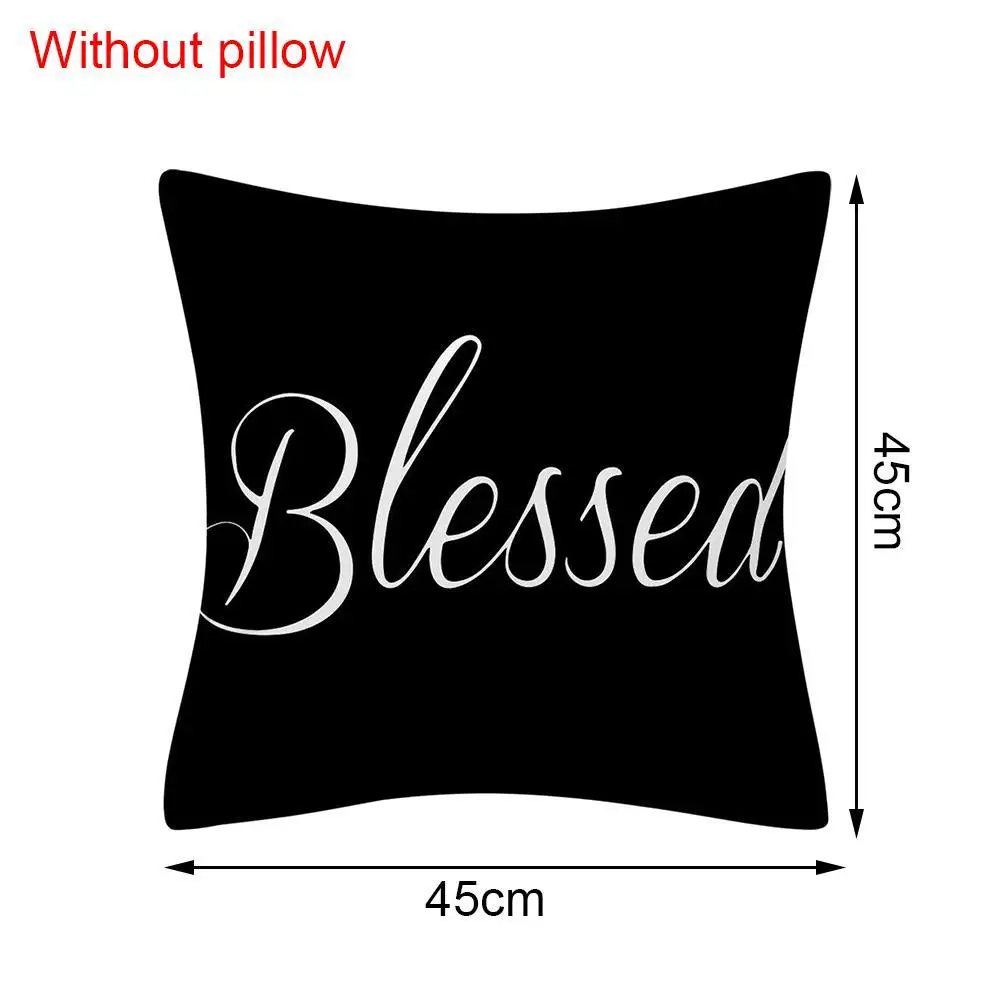 

Nordic Style Black And White Peach Skin Pillow Pillowcase Home 18" Sofa Party Decoration Pillow Pillowcase Wedding X18" Fam P8W7