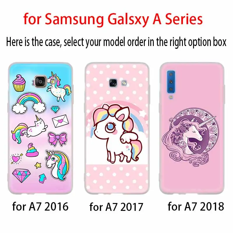 Чехол с 3d-изображением единорога для Samsung Galaxy A10 A11 A20E A31 A40 A41 A40S A10S A51 A3 A5 A7 A8 Plus 2016 A207