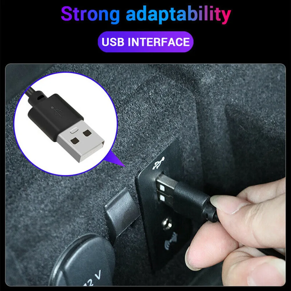 

1set 4 In 1 USB LED Car I Brand New And High Qualityt Ambient Lamp Night Lights Decor Brand New And High Quality Foot Lamp Br