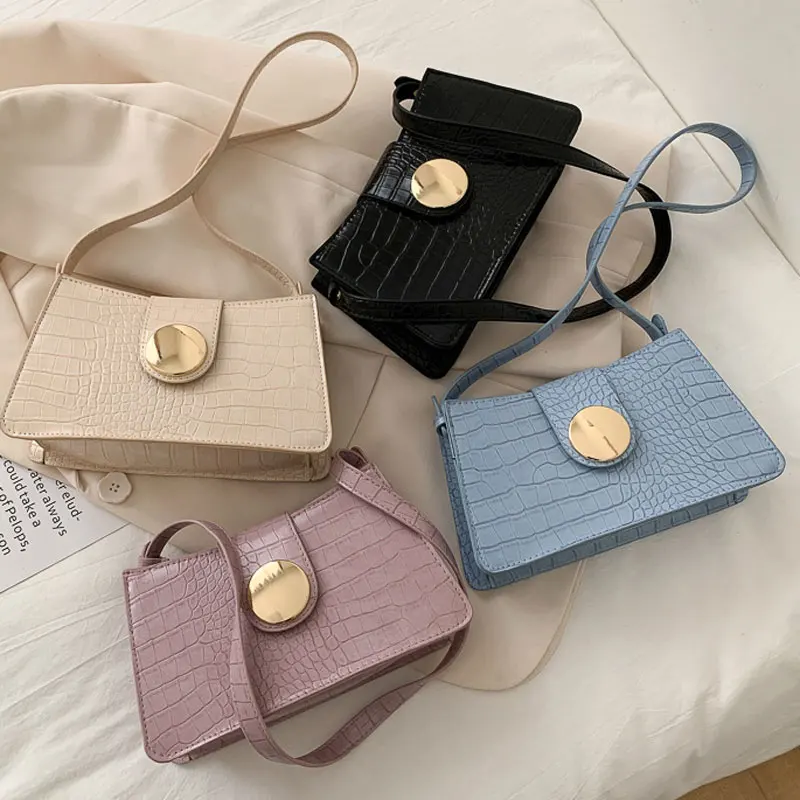 

Summer Crocodile Pattern Shoulde Bags for Women Synthetic Leather Crossbody Bag Chain Female Handbags